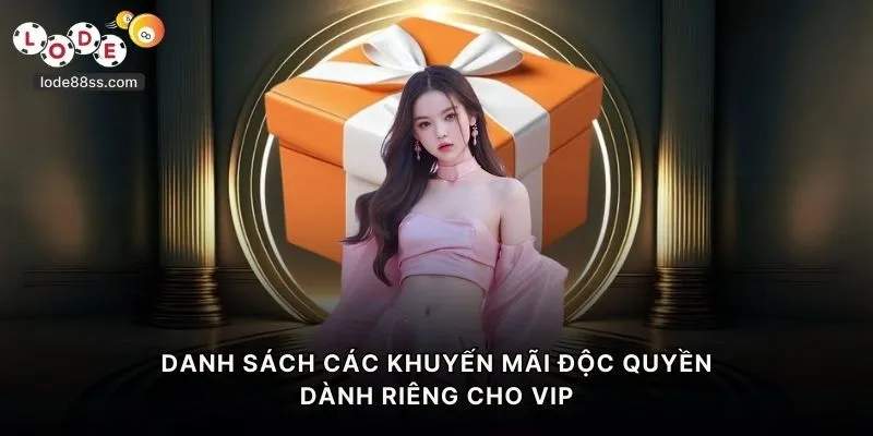 Danh sách các khuyến mãi độc quyền dành riêng cho VIP
